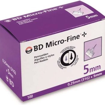 Bd Micro-fine+ Pennaalden 0,25mm/31g X 5mm 100 Stuks