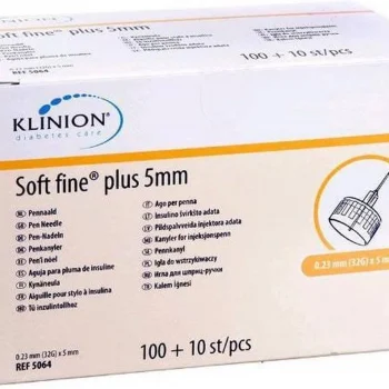 Klinion Diabetes Care Soft Fine Plus Pennaalden 0 23mm 32g X 4mm 110 Stuks