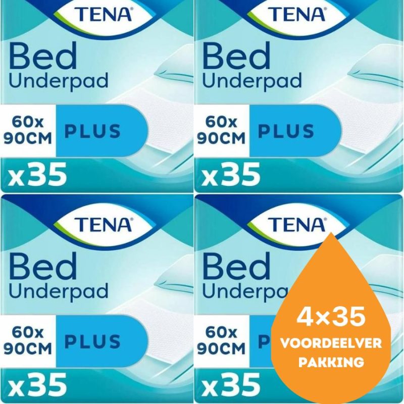 Tena Bed Plus 60x90cm 4x35 Voordeelverpakking
