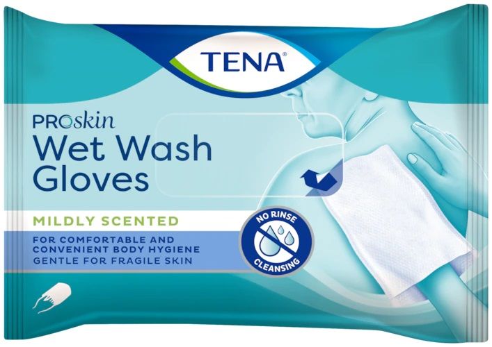 Tena Proskin Wet Wash Gloves Mildly Scented